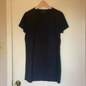 brandy melville faux suede black t-shirt dress